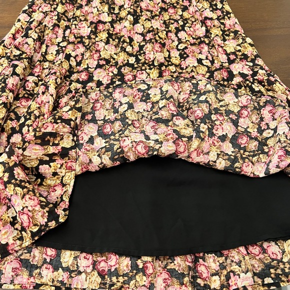 Boho Floral Maxi Skirt XS Small Coquette Ruffle H&M Cottage Fairy Whimsical - Picture 8 of 9